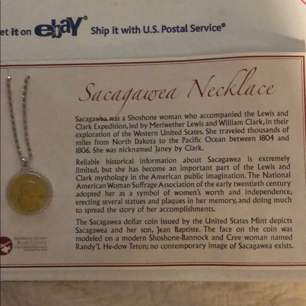 2016 Sacajawea necklace - Picture 2 of 2